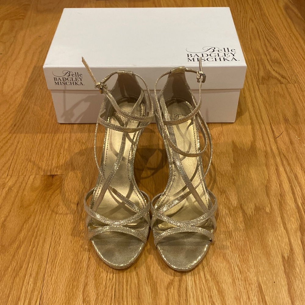 Bagdley Mischka Gold Wedges